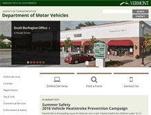 Tablet Screenshot of dmv.vermont.gov