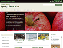 Tablet Screenshot of education.vermont.gov
