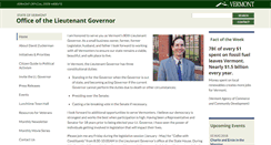 Desktop Screenshot of ltgov.vermont.gov