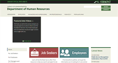 Desktop Screenshot of humanresources.vermont.gov