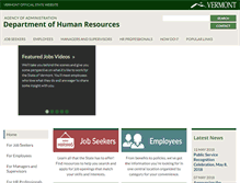 Tablet Screenshot of humanresources.vermont.gov