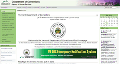 Desktop Screenshot of corrections.vermont.gov